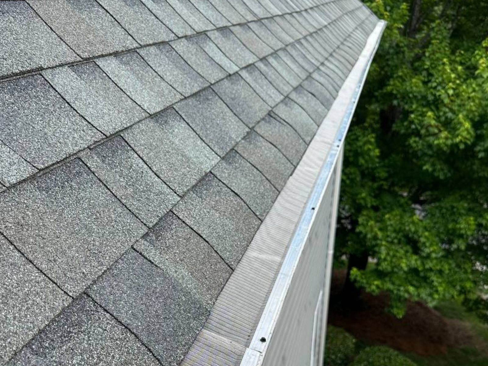 Clean gutters after micro-mesh gutter guard installation in Charlotte NC